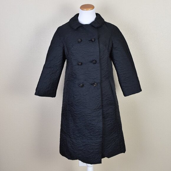 Vintage Jackets & Blazers - Vintage 50s Swing Coat Jacket Black - S